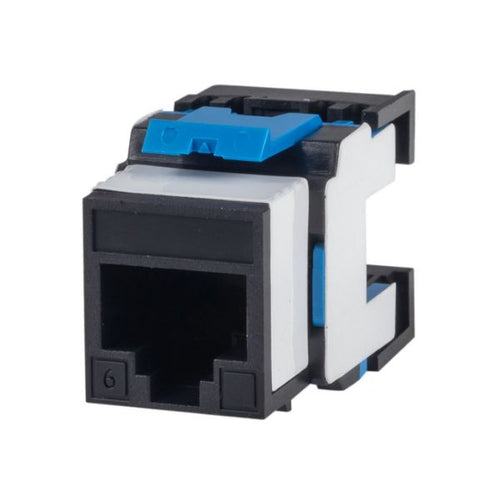 DYNAMIX FP-C6-180BK - Cat6 180 Unshielded Keystone Jack Dual IDC Black