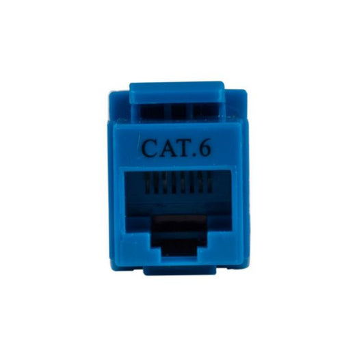 DYNAMIX FP-C6-BLUE - Cat6 BLUE Keystone RJ45 Jack for 110 Face Plate T568A/ T568B Wiring. 180 Jack.