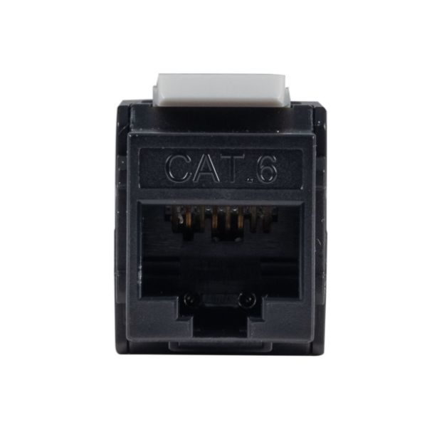 DYNAMIX FP-C6-TLBK - Cat6 UTP Keystone Slimline Tooless & Punch Down Compatible Jack Black