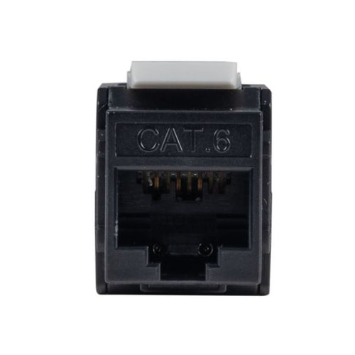 DYNAMIX FP-C6-TLBK - Cat6 UTP Keystone Slimline Tooless & Punch Down Compatible Jack Black