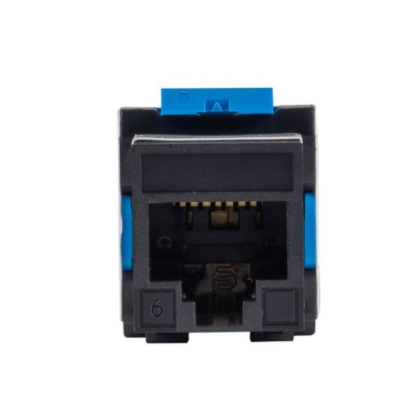 DYNAMIX FP-C6A-180BK - Cat6A 180 Unshielded Keystone Jack Dual IDC Colour Black