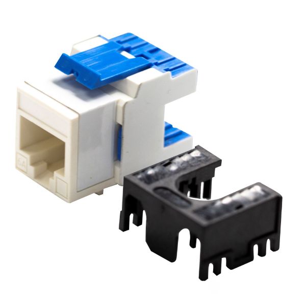 DYNAMIX FP-C6A-180WH - Cat6A 180 Unshielded Keystone Jack Dual IDC Colour White