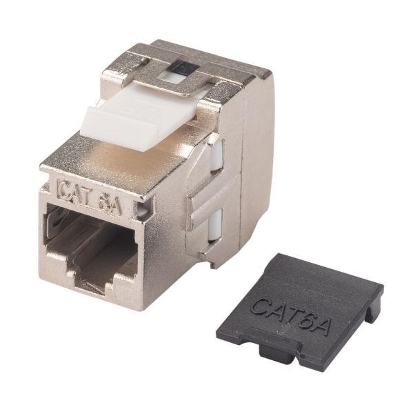 DYNAMIX FP-C6AUGS-07 - Cat6A Side Entry Shielded Keystone Jack Compatible w/ CT-RAPC6AS06