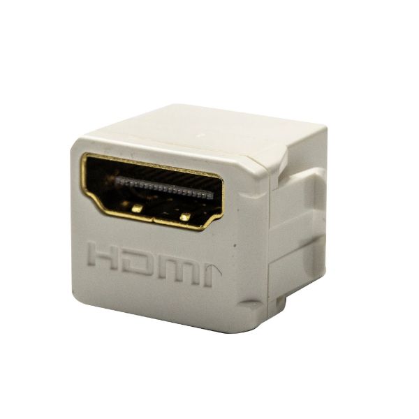 DYNAMIX FP-HDMI20 - HDMI 2.0 Keystone Coupler Length 19.2mm Gold Plated White
