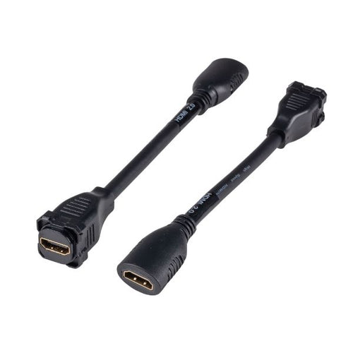 FP-HDMIAMD-BK - AMDEX FP-HDMIAMD-BK - 150mm HDMI Adapter Pigtail High-Speed w/ Ethernet Rated Colour BLACK