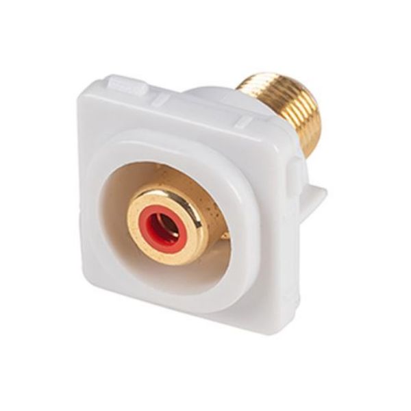 AMDEX FP-RCAF-RE - Red RCA to F Connector. Gold Plated
