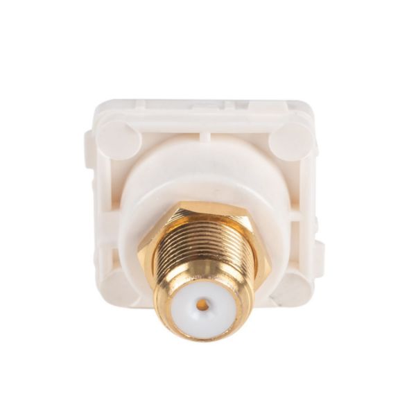 AMDEX FP-RCAF-WH - White RCA to F Connector. Gold Plated
