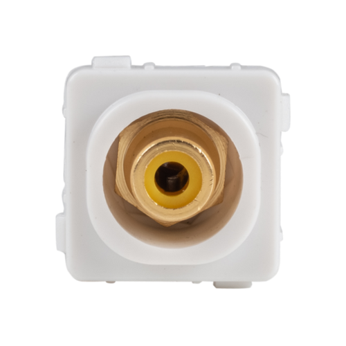 AMDEX FP-RCAF-YE - Yellow RCA to F Connector. Gold Plated