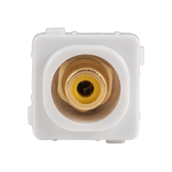 AMDEX FP-RCAF-YE - Yellow RCA to F Connector. Gold Plated