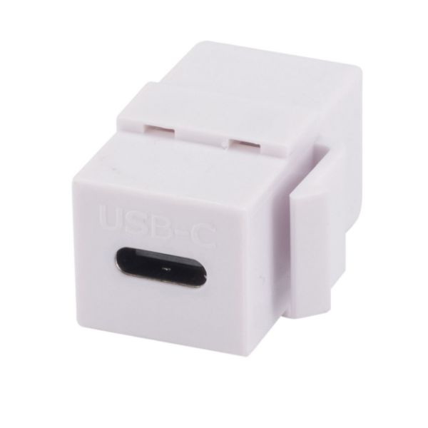 DYNAMIX FP-USB3C-WH - USB-C 3.1 Keystone Jack Female to Female Connectors White
