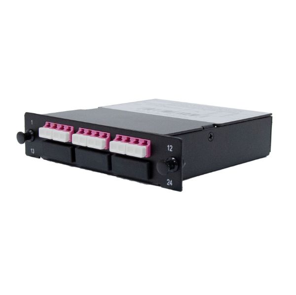 DYNAMIX FPP-MPOMM-LC12 - MPO OM4 3 Port LC Quad Multimode 12 Fibre Cassette Dual Polarity A/C