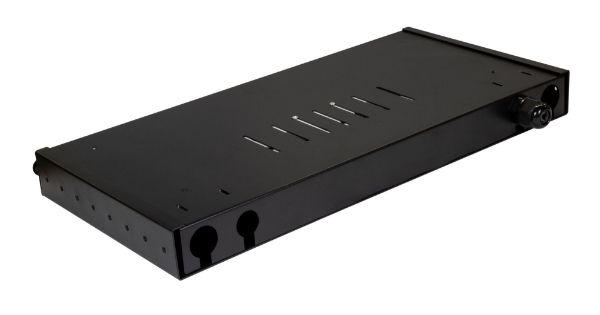 DYNAMIX FPP24SF-L112QO4 - 19'' 1U Fibre Tray 12C LC MM Fully Loaded 12x LC Elite OM4 Pigtails 6x LC Duplex Aqua