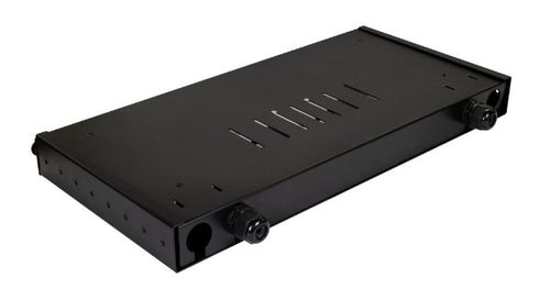 FPP24SF-L124QO4 - DYNAMIX FPP24SF-L124QO4 - 19'' 1U Fibre Tray 24C LC MM Fully Loaded 24x LC Elite OM4 Pigtails 12x LC Duplex Aqua