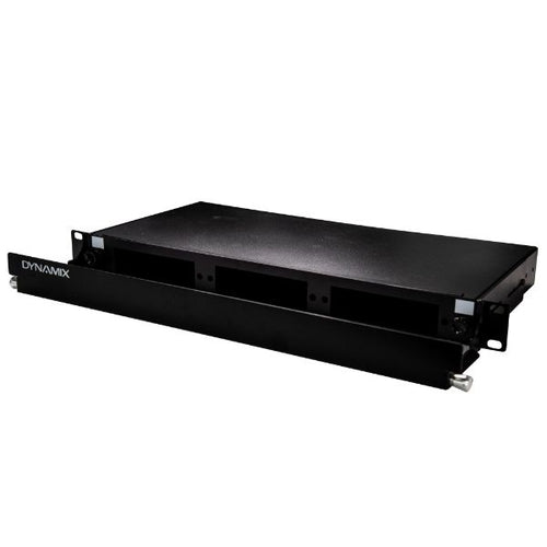 FPP3PC - DYNAMIX FPP3PC - 19'' 1U Fibre Patch Panel 3 Slot Metal Sliding Drawer Black Supplied w/ 2x 24 Port