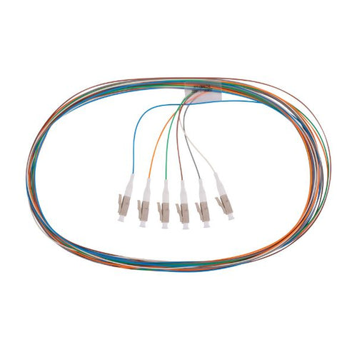 FPT-OM4LC-6 - DYNAMIX FPT-OM4LC-6 - 2M LC Pigtail OM4 6x Pack Colour Coded 900um Multimode Fibre Tight Buffer LSZH Jacket