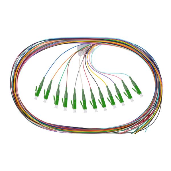 DYNAMIX FPT-OS1LCA-12 - 2M LC Pigtail G657A1 12 Pack Colour Coded 900um Single-mode Fibre Tight Buffer LSZH Jacket