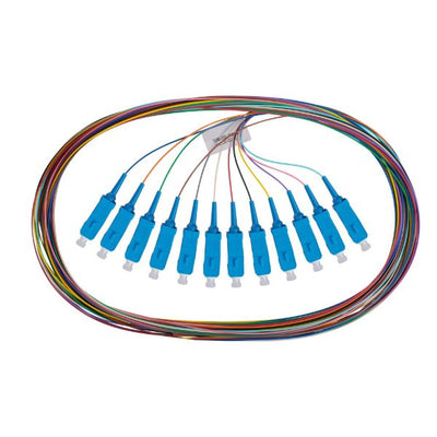 FPT-OS1SC-12 - DYNAMIX FPT-OS1SC-12 - 2M SC Pigtail G657A1 12 Pk Colour Coded 900um SM Fibre Tight Buffer LSZH Jacket