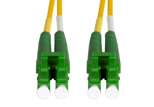 DYNAMIX FSM-LCALCA-2 - 2M 9u LC APC/LC Duplex Single Mode G657A1 Bend Insensitive Fibre Lead Yellow LSZH Jacket