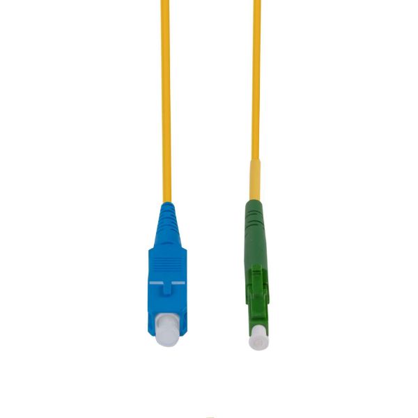 DYNAMIX FSM-LCASC-2-SX - 2M 9u LC APC/SC Simplex Single Mode G657A1 Bend Insensitive Fibre Lead Yellow LSZH Jacket