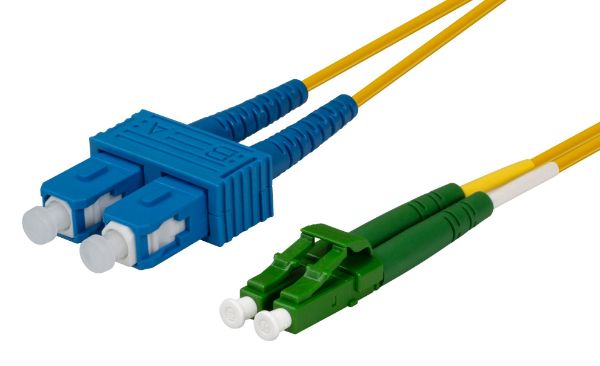 DYNAMIX FSM-LCASC-3 - 9 LC APC/SC Duplex Single Mode G657A1 Bend Insensitive Fibre Lead Yellow LSZH Jacket