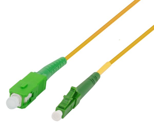 DYNAMIX FSM-LCASCA-1-SX - 1M 9u LCAPC/SCSimplex Single Mode G657A1 Bend Insensitive Fibre Lead Yellow LSZH Jacket