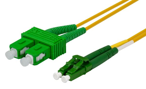 DYNAMIX FSM-LCASCA-5 - 5M 9u LC APC/SC Duplex Single Mode G657A1 Bend Insensitive Fibre Lead Yellow LSZH Jacket