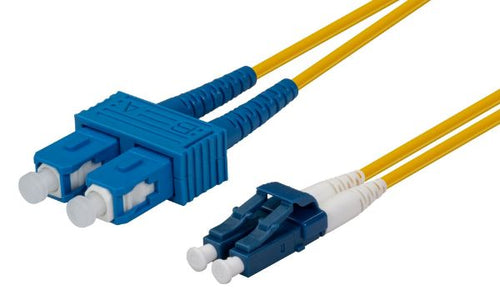 FSM-LCSC-25 - DYNAMIX FSM-LCSC-25 - 25M 9u LC/SC Duplex Sinlge Mode G657A1 Bend Insensitive Fibre Lead Yellow LSZH Jacket