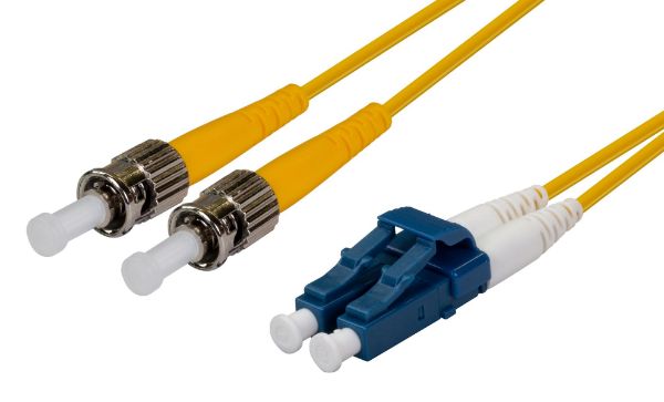 DYNAMIX FSM-LCST-1 - 1M 9u LC/ST Duplex Sinlge Mode G657A1 Bend Insensitive Fibre Lead Yellow LSZH Jacket
