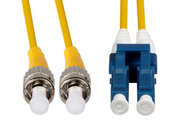 DYNAMIX FSM-LCST-1 - 1M 9u LC/ST Duplex Sinlge Mode G657A1 Bend Insensitive Fibre Lead Yellow LSZH Jacket