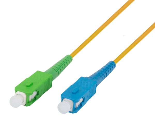 DYNAMIX FSM-SCASC-1-SX - 1M 9u SCAPC/SC Simplex Single Mode G657A1 Bend Insensitive Fibre Lead Yellow LSZH Jacket