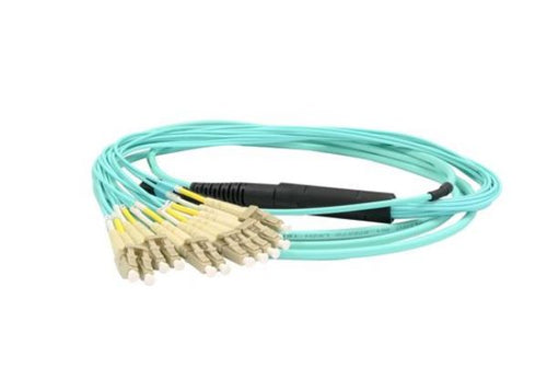 FTB-MTPMOM3LC-3 - DYNAMIX FTB-MTPMOM3LC-3 - OM3 12C MTP Male to LC Duplex 2mm Fan-out 05m Break Out Fibre Cable (12 core)