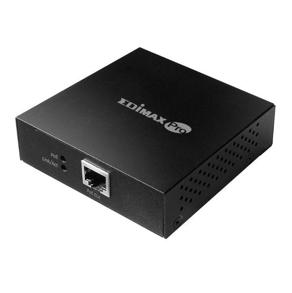 EDIMAX GP-101ET - IEEE 802.3at Gigabit PoE+ Extender Power & Data to 100m PoE short circuit protection.