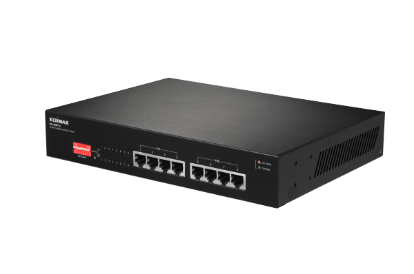 EDIMAX GS-1008PV2 - 8 Port 10/100/1000 Gigabit PoE+ Switch w/ DIP Switch