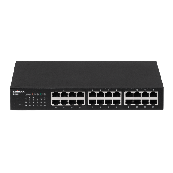 EDIMAX GS-1024 - 24 Port Gigabit Rack-Mount Unmanaged Switch
