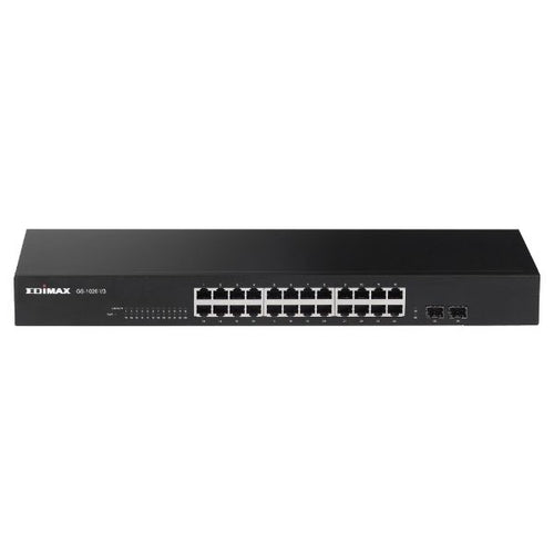GS-1026V3 - EDIMAX GS-1026V3 - 24 Port Gigabit Rack-Mount Unmanaged Switch 2 SFP Ports