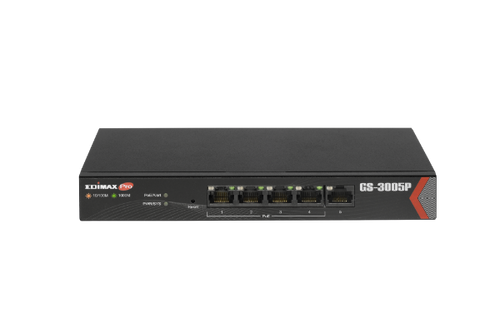 GS-3005P - EDIMAX GS-3005P - 5 Port Gigabit Web Managed Switch w/ 4 PoE+ Ports