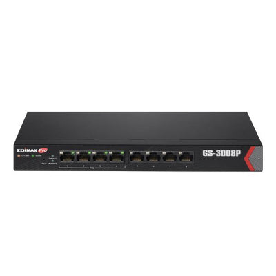 GS-3008P - EDIMAX GS-3008P - 8 Port Gigabit Web Managed Switch w/ 4 PoE+ Ports.