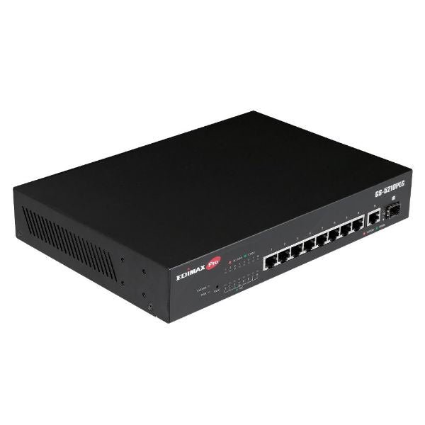 EDIMAX GS-5210PLG - 10 Port Gigabit PoE+ Web Smart Switch 1 SFP Ports