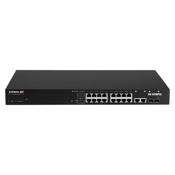 EDIMAX GS-5216PLC - 18 Port Surveillance Long Range Gigabit PoE+ Web Smart Switch