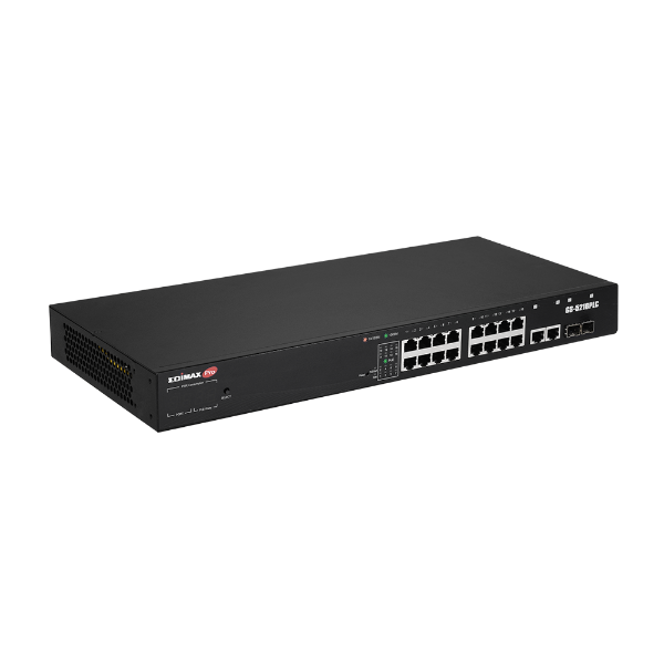 EDIMAX GS-5216PLC - 18 Port Surveillance Long Range Gigabit PoE+ Web Smart Switch