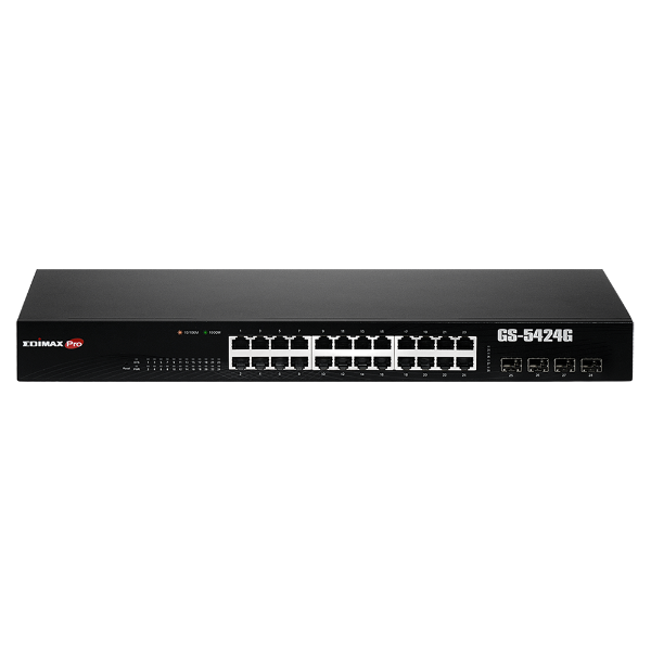 EDIMAX GS-5424G - 24 Port Gigabit Long Range Web Smart Rack-mount Switch