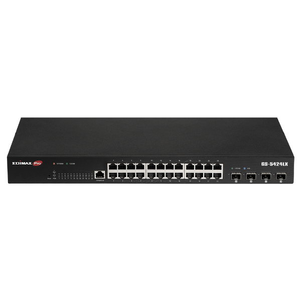 EDIMAX GS-5424LX - 28 Port Gigabit Web Smart Rack-mount Switch.