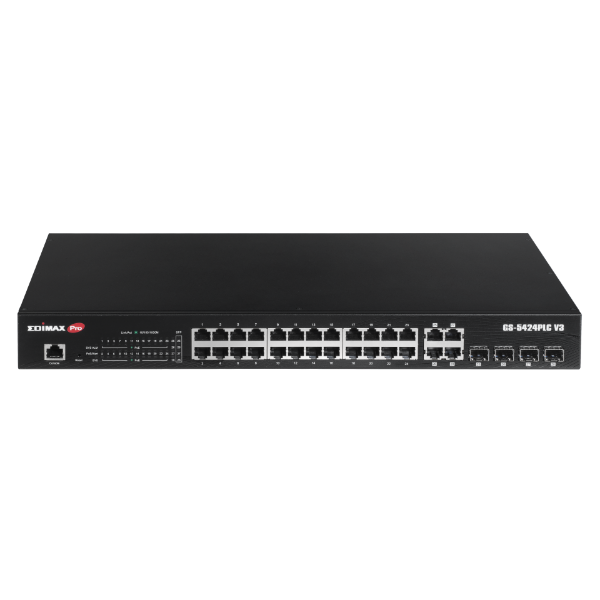 EDIMAX GS-5424PLCV3 - 28 Port Surveillance Long Range Gigabit PoE+ Web Smart Switch