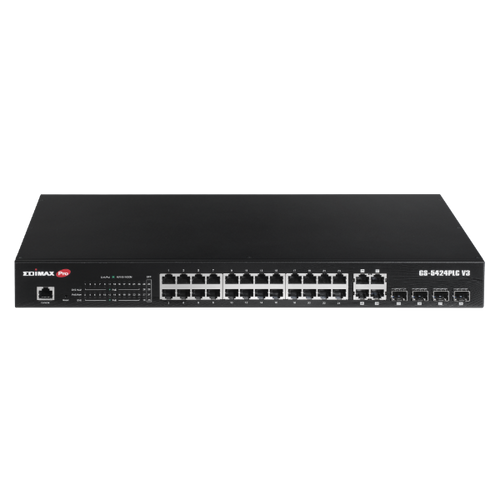 GS-5424PLCV3 - EDIMAX GS-5424PLCV3 - 28 Port Surveillance Long Range Gigabit PoE+ Web Smart Switch