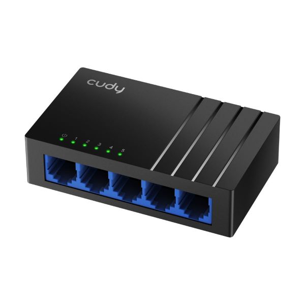 CUDY GS105D - 5-Port Gigabit Unmanaged Desktop Switch in Plastic Case 5x 10/100/1000M RJ45 Ports