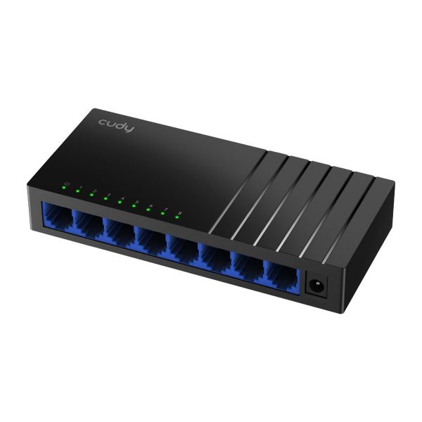 CUDY GS108D - 8-Port Gigabit Unmanaged Desktop Switch in Plastic Case 5x 10/100/1000M RJ45 Ports