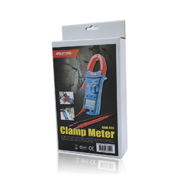 GOLDTOOL GSM-850 - Rugged Clamp Meter Tester. Shock Resistant Plastic Case Overload Protection LED