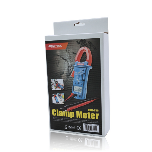 GSM-850 - GOLDTOOL GSM-850 - Rugged Clamp Meter Tester. Shock Resistant Plastic Case Overload Protection LED