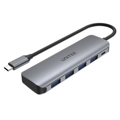 H1107A - UNITEK H1107A - USB 3.1 4-in-1 Multi-Port Hub w/ USB-C Connector. 4x USB-A Ports + Micro-B