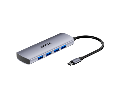 H1112E - UNITEK H1112E - 4-in-1 10Gbps USB Multi-Port Hub w/ USB-C Connector. Includes 4x USB-A Ports.